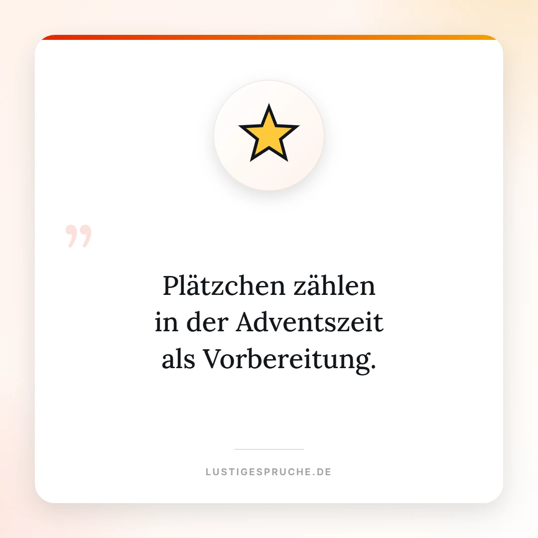 Spruchbild: Plätzchen zählen als Vorbereitung