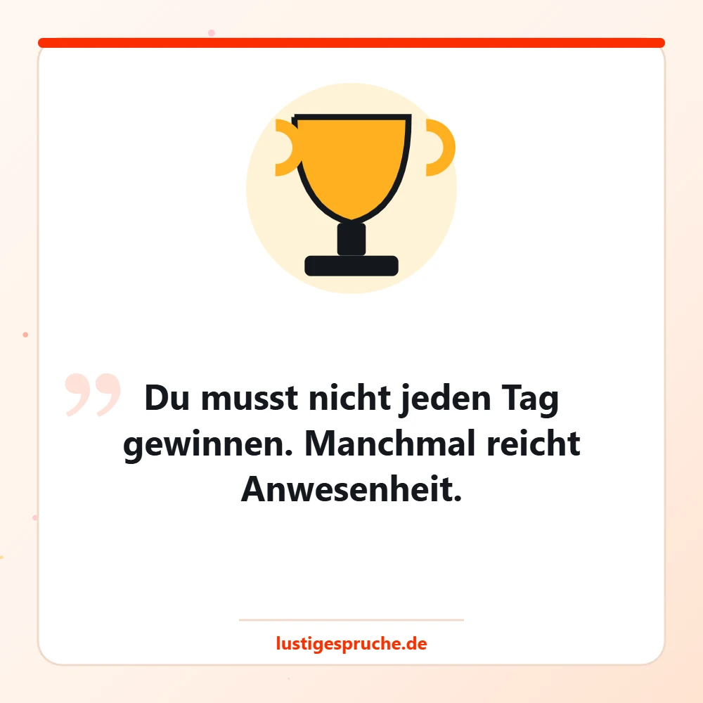 Bild mit Pokal und einem aufmunternden Spruch über kleine Erfolge