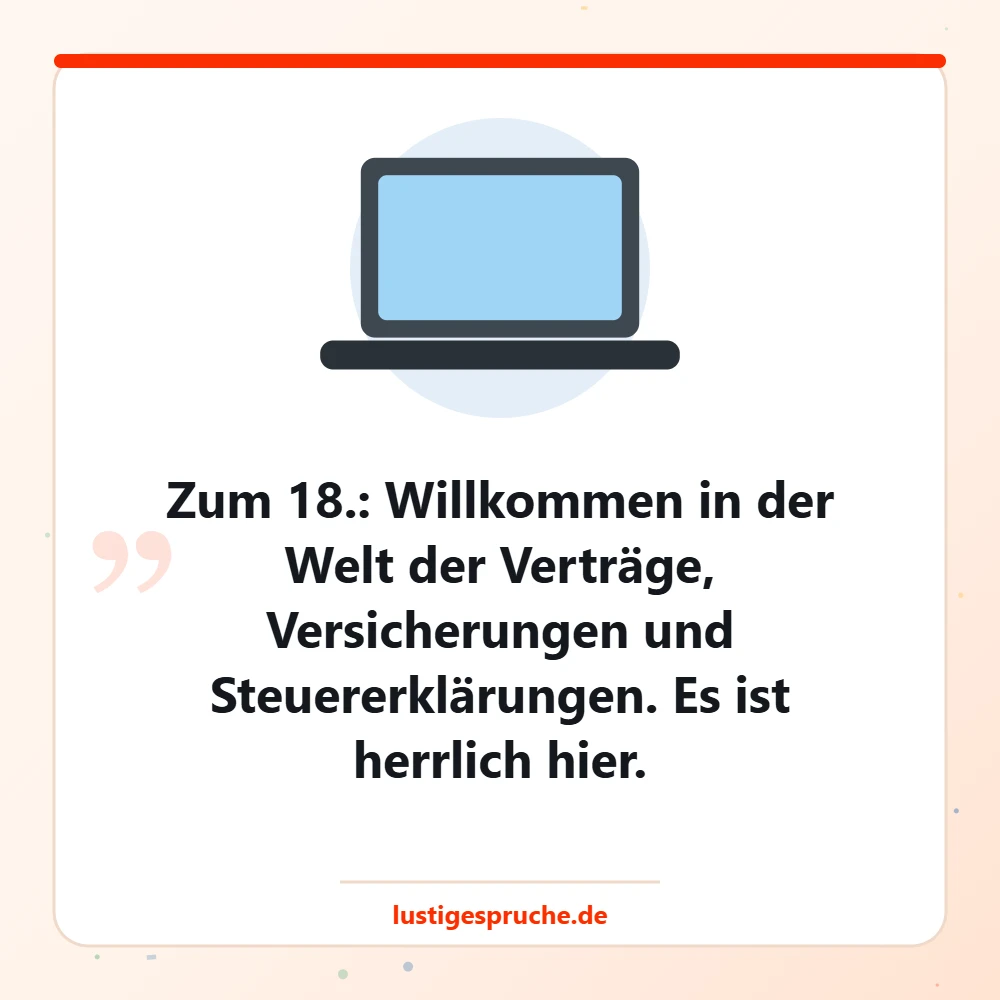 Bild mit Laptop und einem ehrlichen Spruch über das Erwachsenwerden